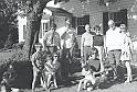 Whole gang Beaver homestead's front yard.  c1966.