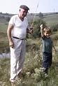 Trophy catch with Grandpa at the farm's lake, Bever, PA.