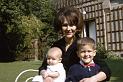 Nancy and her precious ones in 
front of our Humlebaek house.