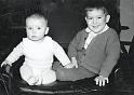 Robyn and brother at home in Humlebaek, Denmark, 1964